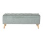 Banqueta Home ESPRIT Negro Verde Natural Madera 114 x 44 x 42 cm