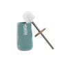 Brosse de salle de wc Home ESPRIT Beige Turquoise Bambou Acier inoxydable Dolomite 12,2 x 12,2 x 35,2 cm (2 Unités)