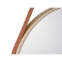 Miroir mural Marron champagne Verre Cuir Synthétique 60 x 60 x 3 cm (4 Unités)