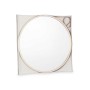 Miroir mural Marron champagne Verre Cuir Synthétique 45 x 45 x 3 cm (4 Unités)