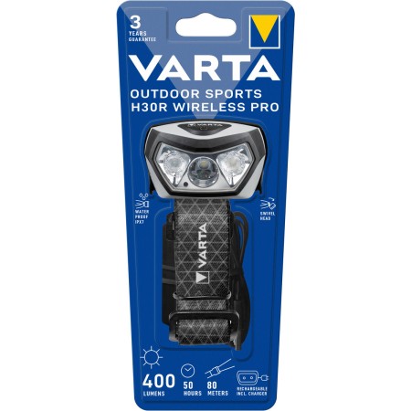 Linterna Varta 18650 101 401 Luz LED Blanco Negro