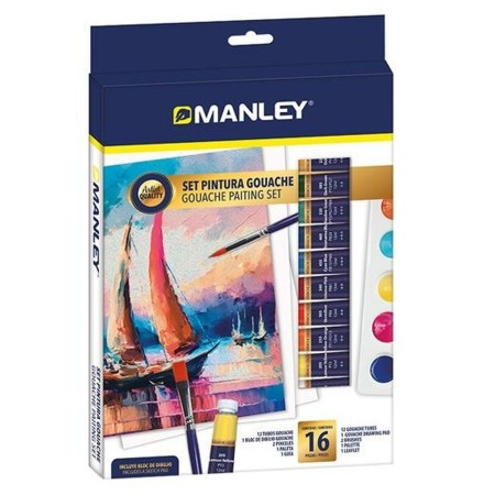 Set de Pintura Gouache Manley 16 Piezas Multicolor