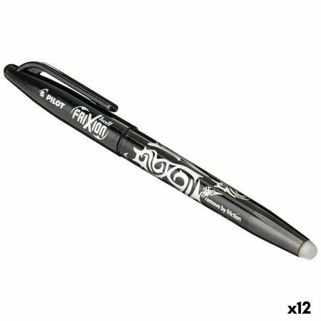 Bolígrafo Pilot Frixion Ball Negro 0,7 mm (12 Unidades)