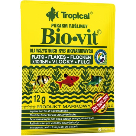 Comida para peces Tropical Bio-Vit Vegetal 12 g