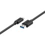 Câble USB A vers USB C Unitek Y-C474BK+ Noir 1 m