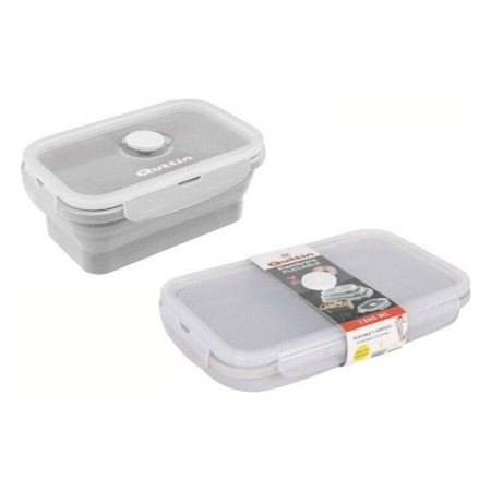 Boîte à repas rectangulaire avec couvercle Quttin Pliable 1200 ml (22 x 14 cm)