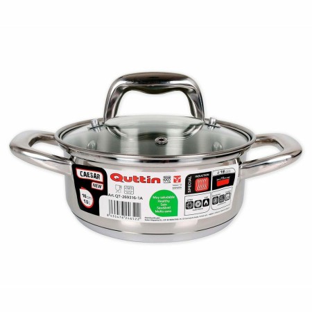 Casserole Quttin New Caesar Avec couvercle Acier (16 cm) (1,5 L)