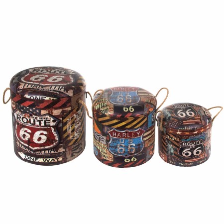 Jeu de tabourets Signes Grimalt Route 66 40 x 43 x 40 cm