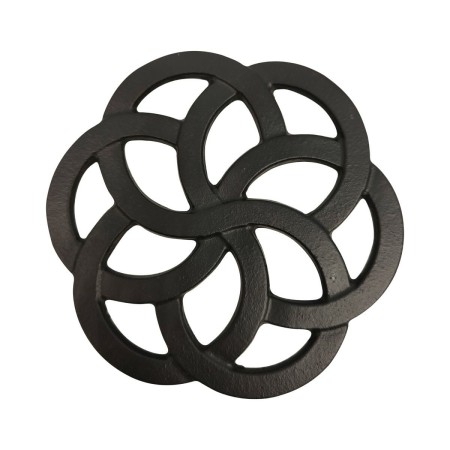 Salvamantel Signes Grimalt Negro Metal Hierro Fundido 13,5 x 2 x 13,5 cm