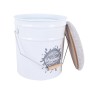 Tabouret Signes Grimalt Blanc Métal 30 x 40 x 30 cm