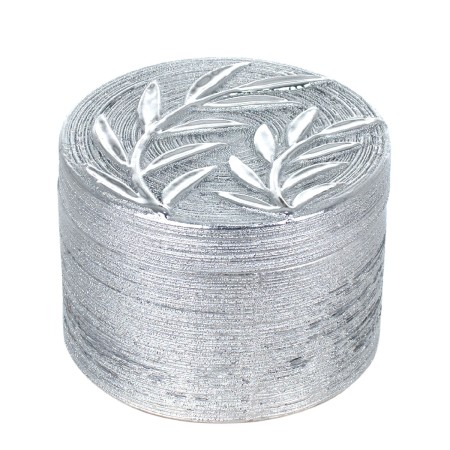 Boîte Décorative Signes Grimalt Argenté Céramique 13,5 x 10 x 13,5 cm