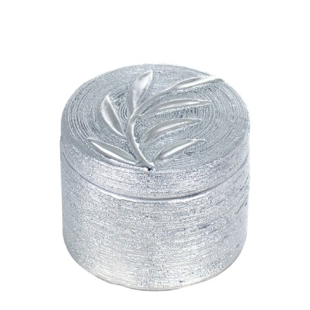 Boîte Décorative Signes Grimalt Argenté Céramique 10 x 8 x 10 cm
