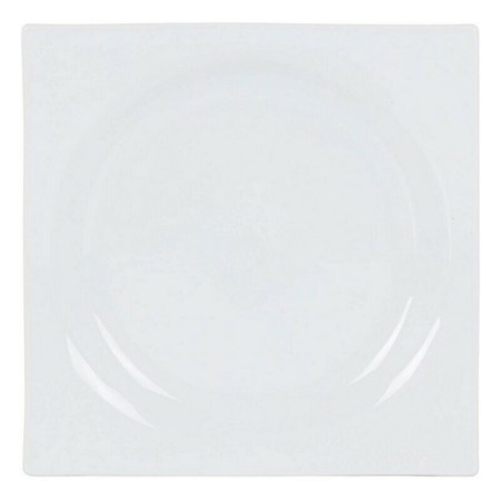 Assiette plate Zen Porcelaine Blanc (24 x 24 x 2,5 cm)