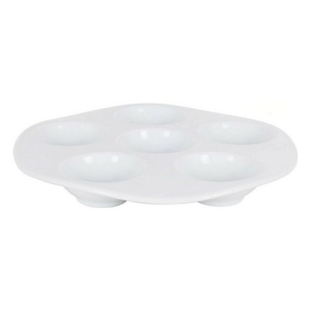 Assiette 6 compartiments Porcelaine Blanc (ø 28 x 3 cm)