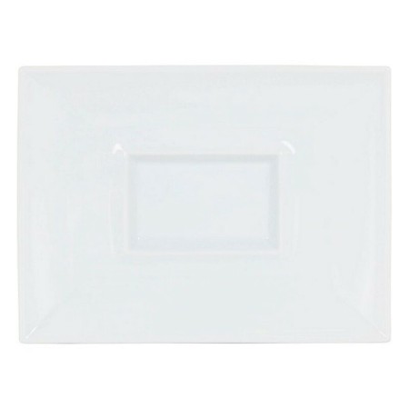 Assiette plate Gourmet Porcelaine Blanc (29,5 x 22 x 3 cm)