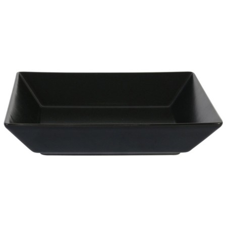 Assiette à pâtes Stoneware Noir Rectangulaire (21 x 21 x 4,5 cm)