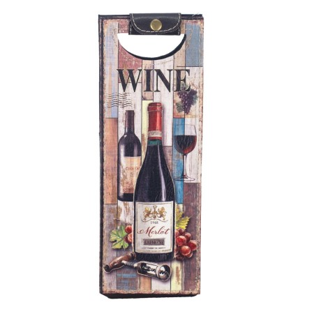 Sac pour Bouteille de Vin Signes Grimalt Métal Bois MDF 11,5 x 36,5 x 13,5 cm