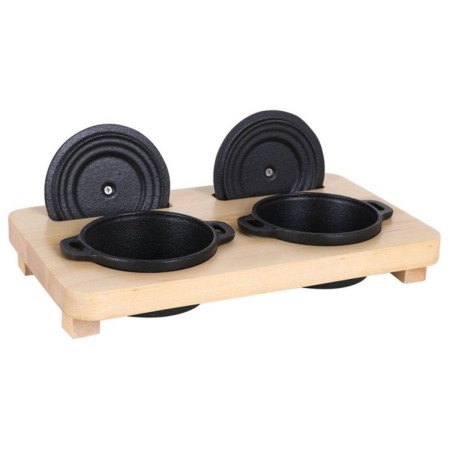 Casseroles Inde Avec couvercle Avec support Fonte (Ø 10 cm) (2 uds)