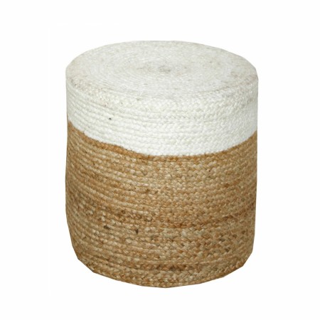 Puff Signes Grimalt Redondo Blanco Natural 40 x 40 x 40 cm