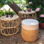 Puff Signes Grimalt Redondo Blanco Natural 40 x 40 x 40 cm