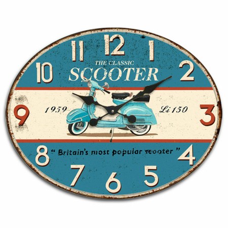 Reloj de Pared Signes Grimalt Vespa Madera MDF Vintage 0,2 x 39 x 49 cm