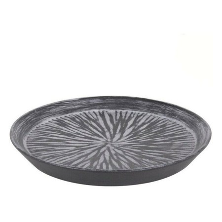 Assiette à dessert Stoneware Lotus Noir Porcelaine (ø 20,5 x 2,5 cm)