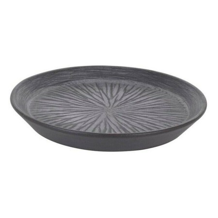 Assiette Stoneware Lotus Noir Porcelaine (ø 18 x 2,5 cm)
