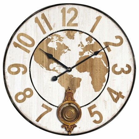 Reloj de Pared Signes Grimalt Mapamundi Madera MDF 4 x 58 x 58 cm