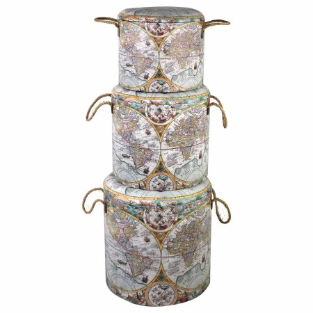 Jeu de tabourets Signes Grimalt Mappemonde 40 x 42 x 40 cm