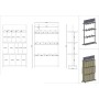 Présentoir de comptoir Crochets Métal (1,2 x 2,1 m)