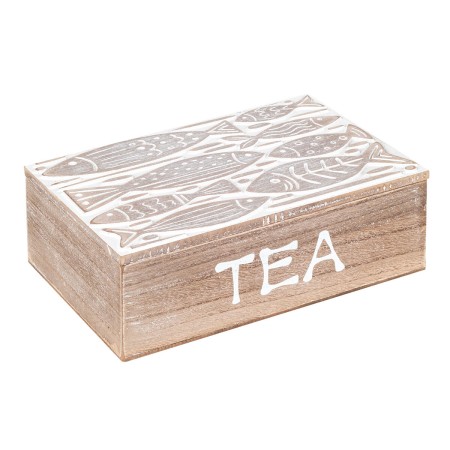 Caja para Infusiones Signes Grimalt Peces Madera MDF 16 x 8 x 24 cm