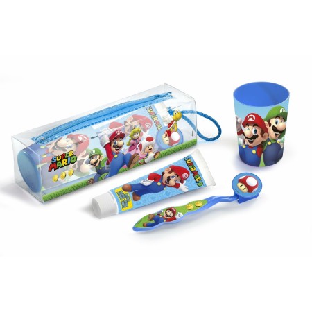 Neceser de Viaje Cartoon Super Mario Cuidado Dental Lote 4 Piezas