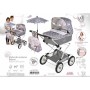 Carrito para Muñecas Decuevas Sky Plegable Sombrilla 90 x 40 x 90 cm