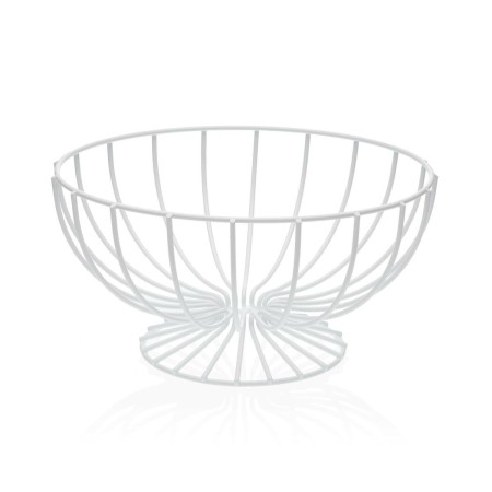 Coupe à fruits Versa Blanc Métal Céramique Acier 26,5 x 13,5 x 26,5 cm