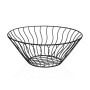 Frutero Versa Negro Metal Cerámica Acero 28 x 11,5 x 28 cm