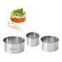 Moules Quttin Rond Argenté Acier inoxydable (3 pcs)