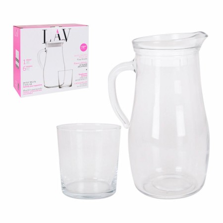 Lot LAV Pichet Verres Verre (7 pcs)