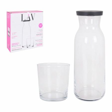 Lot LAV Pichet Verres Verre (7 pcs)