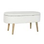 Banqueta DKD Home Decor Blanco Natural Madera MDF 100 x 40 x 50 cm