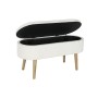 Banqueta DKD Home Decor Blanco Natural Madera MDF 100 x 40 x 50 cm