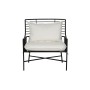 Butaca Home ESPRIT Blanco Negro Metal 70 x 68 x 79 cm