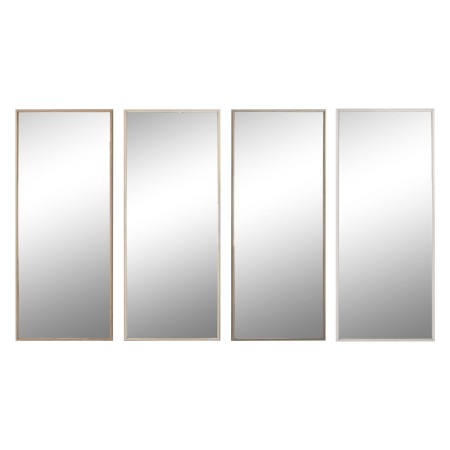 Miroir mural Home ESPRIT Blanc Marron Beige Gris Verre polystyrène 70 x 2 x 158 cm (4 Unités)