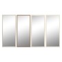 Miroir mural Home ESPRIT Blanc Marron Beige Gris Verre polystyrène 66 x 2 x 154 cm (4 Unités)