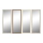 Miroir mural Home ESPRIT Blanc Marron Beige Gris Verre polystyrène 36 x 2 x 95,5 cm (4 Unités)