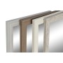 Miroir mural Home ESPRIT Blanc Marron Beige Gris Verre polystyrène 36 x 2 x 95,5 cm (4 Unités)