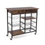 Chariot de Cuisine Versa Marron Bois MDF 40 x 85 x 90 cm