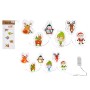 Pegatinas Luz LED Multicolor Navidad Gel (24 Unidades)