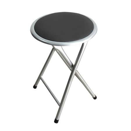 Tabouret Pliable Rembourré Noir (30 x 30 x 44,5 cm)