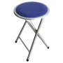 Tabouret Bleu Pliable Rembourré (30 x 30 x 44,5 cm)