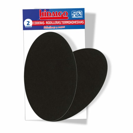 Patchs thermoadhésifs Hidalgo Coudière Genouillère Noir 15,5 x 9,5 cm 2 Unités